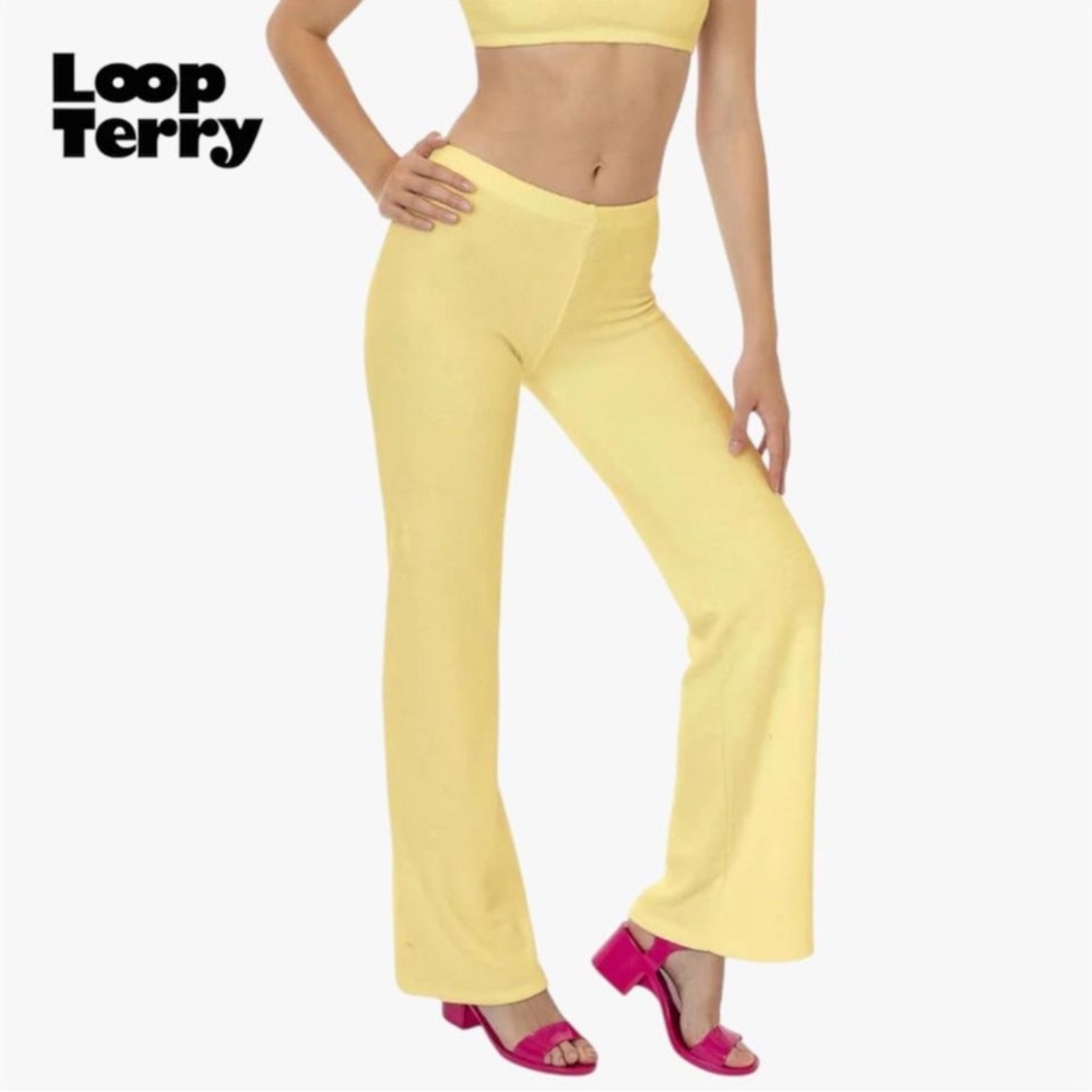 LA Apparel Yellow Terry Pants